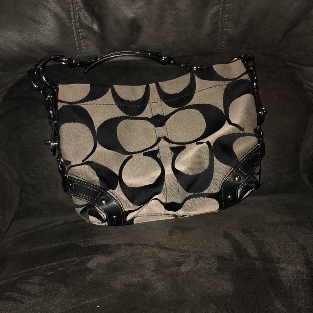 Black Coach medium Hobo Purse